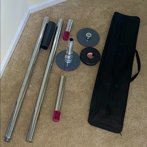 Light up spinning pole